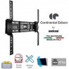 CONTINENTAL EDISON Support TV mural inclinable TV 40-65'' VESA 400*400