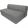 JUNE Chauffeuse 2 places - Tissu gris - Style contemporain - L 115 x P 75 cm