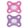 MAM Comfort Sucette Physiologique +0m Rose Lot de 2 + Boîte de Conservation
