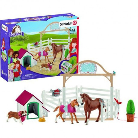 SCHLEICH Horse Club Chevaux invités d'Hannah avec Chienne Ruby - Pour enfant