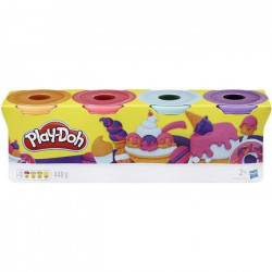 PLAY-DOH - Pack de 4 couleurs atoxiques - theme sucré - enfants a partir de 2 ans - Pots de 112 g