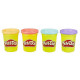 PLAY-DOH - Pack de 4 couleurs atoxiques - theme sucré - enfants a partir de 2 ans - Pots de 112 g