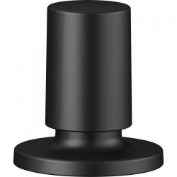 Commande de vidage évier cuisine, pour vidage automatique bonde, tirette métallique, noir mat, hauteur 5 cm, percement de 3,5 cm