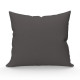 SOLEIL D'OCRE Lot de 2 Taies d'oreiller 65x65 cm en coton uni 57 Fils - Anthracite