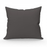 SOLEIL D'OCRE Lot de 2 Taies d'oreiller 65x65 cm en coton uni 57 Fils - Anthracite