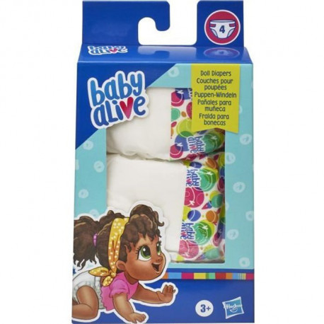 BABY ALIVE - Couches de rechange pour poupée - inclus : 4 couches, accessoires de jouet - pour enfants - a partir de 3 ans