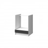 EXTRA - Meuble four de cuisine 60cm - Gris Mat