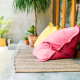 Pouf géant imperméable JAVA - 110 x 130 cm - Bordeaux