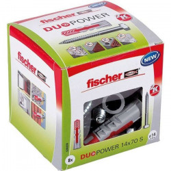 FISCHER - Cheville tous matériaux DuoPower 14x70 mm avec vis - 8/bte