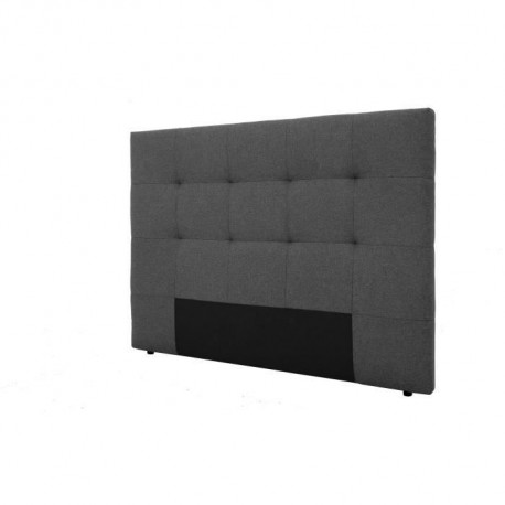 Tete de lit HERA - Gris Anthracite - Pour couchage 140 et 160 - 165 x 120 cm