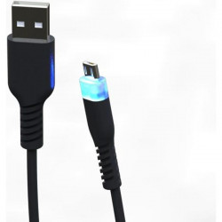 Cable de recharge et transfert micro USB, Supersoft anti noeuds, LED rétroéclairage pour manette PS4 Pro/Slim, Xbox One, 3 me…