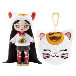 Na! Na! Na! Surprise - Liling Luck- chat chanceux Poupée mannequin en tissu et accessoires 5 ans et +