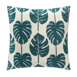 Housse de Coussin Chenille Feuille - 40 x 40 cm - Vert