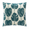 Housse de Coussin Chenille Feuille - 40 x 40 cm - Vert