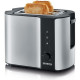 SEVERIN AT2589 Grille-pain, 2 fentes pour 2 tranches : griller, dégeler et réchauffer, support viennoiseries, centrage auto, …