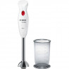 BOSCH MSM24100 - Mixeur plongeant CleverMixx - 400W - Pied détachable inox - 1 vitesse - Bol mixeur - Blanc