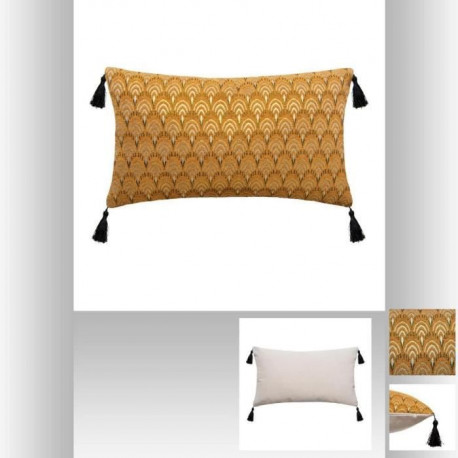 Coussin Chen Lurx Art - 30 x 50 cm - Ocre