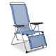 EREDU Fauteuil camping Relax 5 Positions 852/Tx - Aluminium et PVC Tissé - Bleu et Gris camping