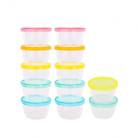 Badabulle Lot de 12 pots de conservation bébé, 250ml