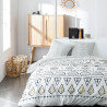 TODAY Parure de couette 220x240 + 2 taies d'oreiller 65x65 cm - 100% Coton - Blanc Ethnique SUNSHINE 4.57 TODAY
