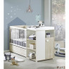 BABYPRICE  Lit Bébé Combiné  Évolutif Smile Hetre Cendré