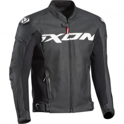 IXON Blouson moto cuir Sparrow - Homme - Noir et blanc