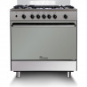 TRIOMPH TF8GPX - Cuisiniere 80cm - 5 foyers gaz dont un triple couronne - Four 97L Catalyse - Porte plein verre - Inox