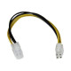 Câble d'extension CPU P4 ATX12V de 20 cm - Câble d'extension d'alimentation processeur P4 4 broches ATX12V 20 cm -M/F - ATXP4EXT