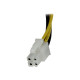 Câble d'extension CPU P4 ATX12V de 20 cm - Câble d'extension d'alimentation processeur P4 4 broches ATX12V 20 cm -M/F - ATXP4EXT