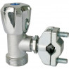 SOMATHERM Robinet autoperceur pour machine a laver - Equerre chrome - 1/2 et 3/4