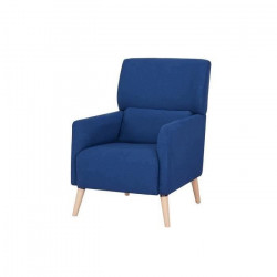 Fauteuil  EMILE - Tissu - Bleu - L 68 x P 91 x 99 cm