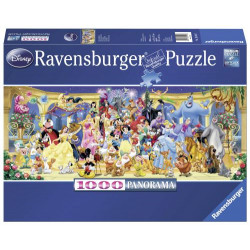 Puzzle 1000 pièces Ravensburger Photo de groupe Disney Panorama