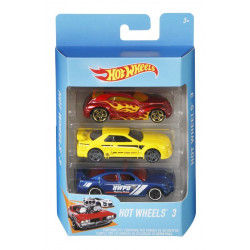 Pack de 3 voitures Hot Wheels Mattel Modèle aléatoire