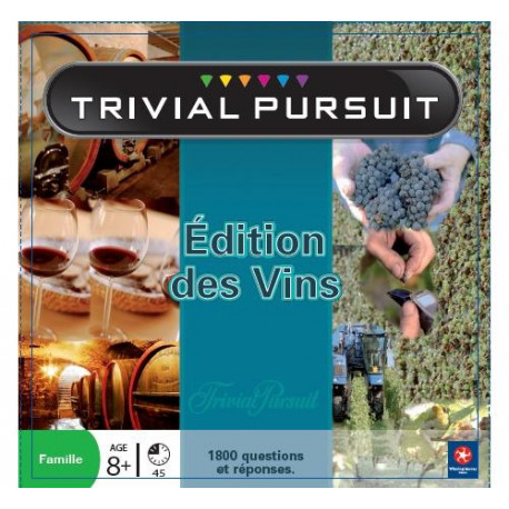 Jeu de société Trivial Pursuit Editions des Vins 1800 Questions
