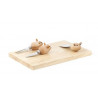 Plateau à fromages et 3 ustensiles souris Kikkerland Beige