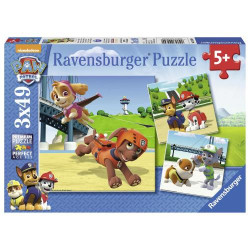 Puzzles 3 x 49 pièces Ravensburger L’équipe des 4 pattes Pat Patrouille