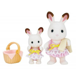 Set 2 figurines Sœurs Lapin Chocolat au bord de mer Sylvanian Families