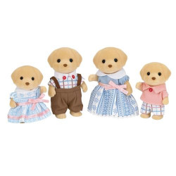 5 Figurines Famille Labrador Sylvanian Families