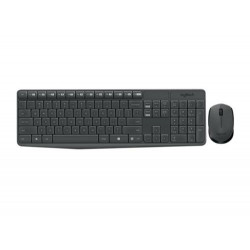 Pack Logitech Clavier et Souris Sans fil MK235 Noir