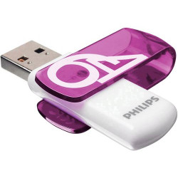 Philips VIVID Clé USB 64 GB violet FM64FD05B/00 USB 2.0