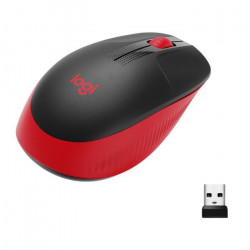 Souris sans fil - Logitech - M190 - ergonomique - Rouge