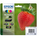 Pack de Cartouche d'encre Epson Fraise 29 XL Noir, Cyan, Magenta et Jaune