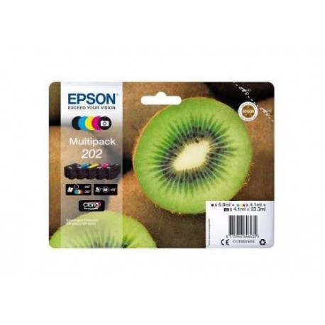 Pack de Cartouche d'encre Epson PACK Kiwi 202 Noir, Noir Photo, Cyan, Magenta et Jaune