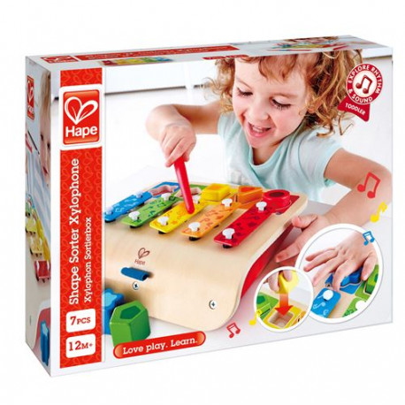 Jeu d'éveil Hape Mon premier xylophone avec trieur de formes