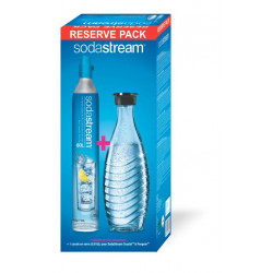 Pack Réserve Cylindre C02 Sodastream avec une carafe de service en verre