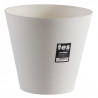 PLASTIKEN Pot de fleurs cône Tes - 22 cm - Blanc