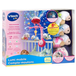 Jouet interactif Vtech Baby Lumi Mobile Compte-Moutons Rose