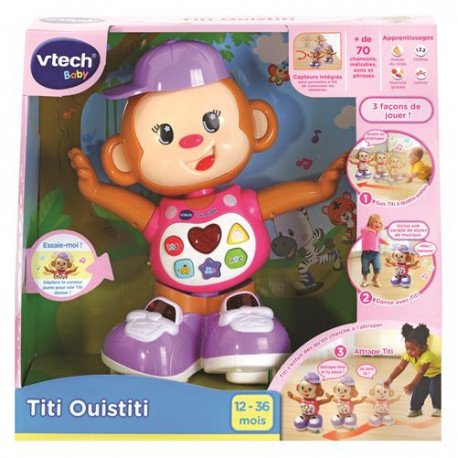 Jouet interactif Vtech Baby Titi Ouistiti Rose