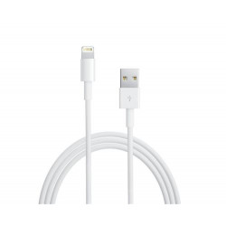 Câble Lightning blanc Apple chargeur iPhone 1m