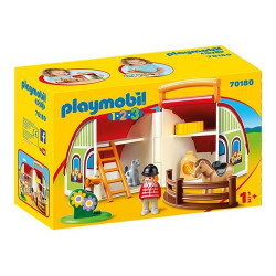 Playmobil 1.2.3 70180 Centre équestre transportable